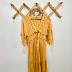 Bohemian mustard dress